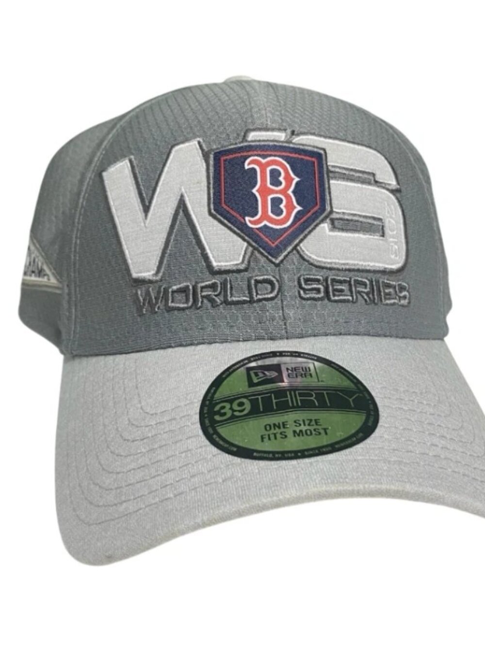 New Era 39Thirty Boston Red Sox Light Gray World Series 2018 Champions MLB Hat